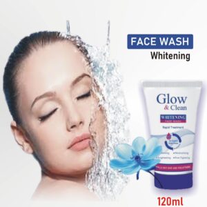 Glow & Clean Whitening Face Wash for Sensitive Skin, a 100% natural cleanser with vitamin C, aloe vera,