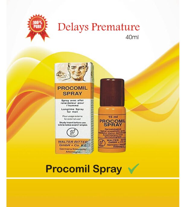 Pocomil Spray bottle (15ml–45ml), a 9.6% lidocaine desensitizing spray for men to delay premature ejaculation,
