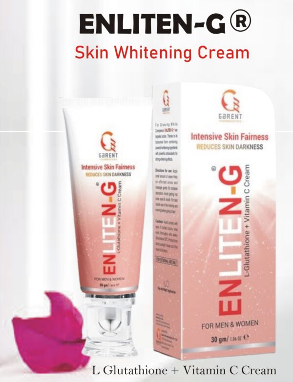 Enliten-G Skin Whitening Cream reduces dark spots with vitamin C